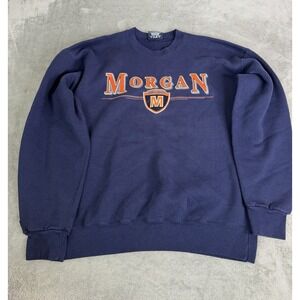 Vintage 90s Morgan State University Bears Pullover Sweatshirt Men's Size XL Blue